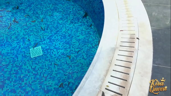 Kira Queen Pays Poolboy Chad With Her Dripping Wet Cunt!